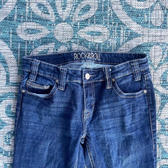 Rock & Roll Denim Rival Low Rise Bootcut Jeans - Size 27 - Picture 4 of 13
